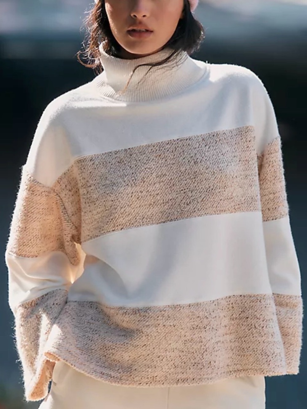 Like New Anthropologie Daily Practice Oversized Mixed Texture Sweater XS